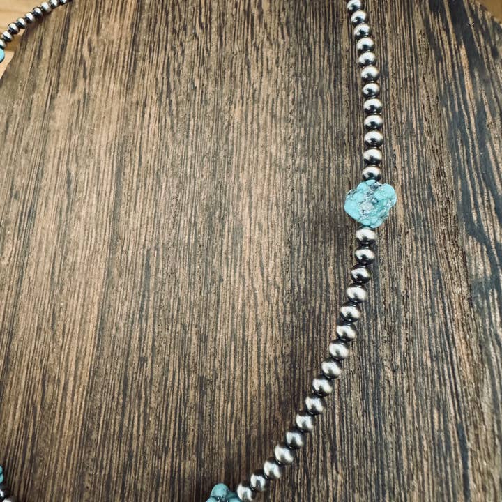 Wild Hancock Creations - Wholesale Choker/Collar - Navajo Pearl Choker With Turquoise/ Genuine Turquoise5