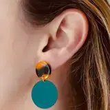 Copper Bee - Wholesale Dangle Earrings - Colour Pop Disc and Tortoiseshell Earrings1