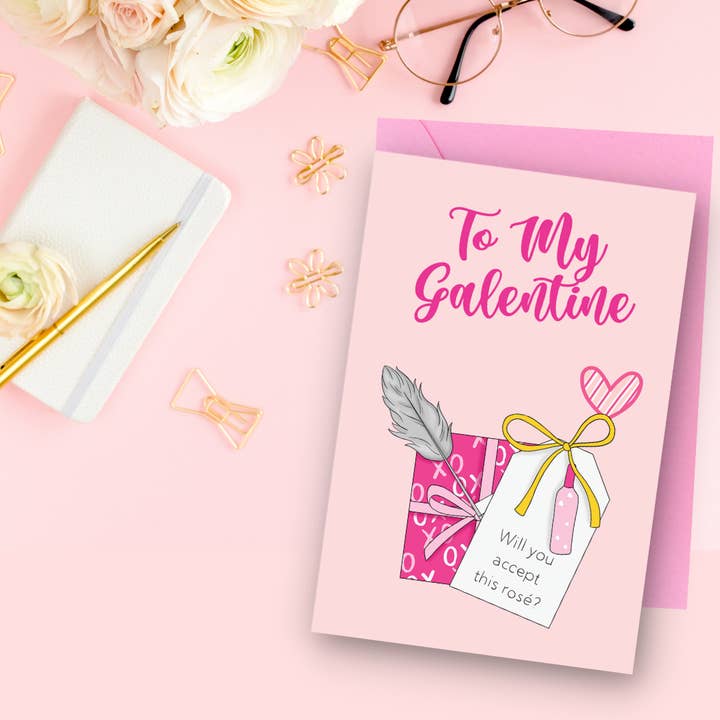 To My Galentine Greeting Card for wholesale by The Fabulous Planner