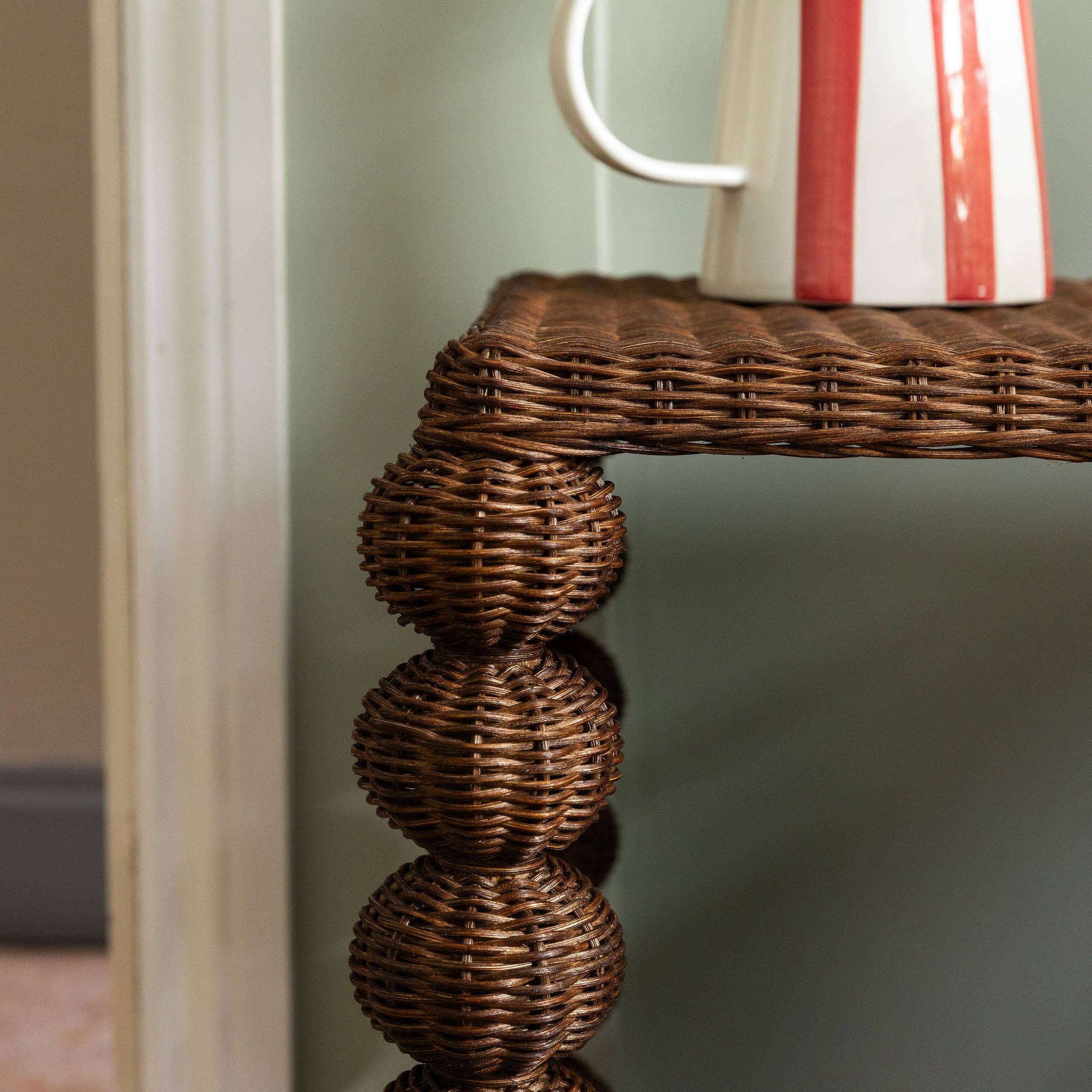 Hastshilp – wholesale Side table – Bobbin Rattan Side Table3