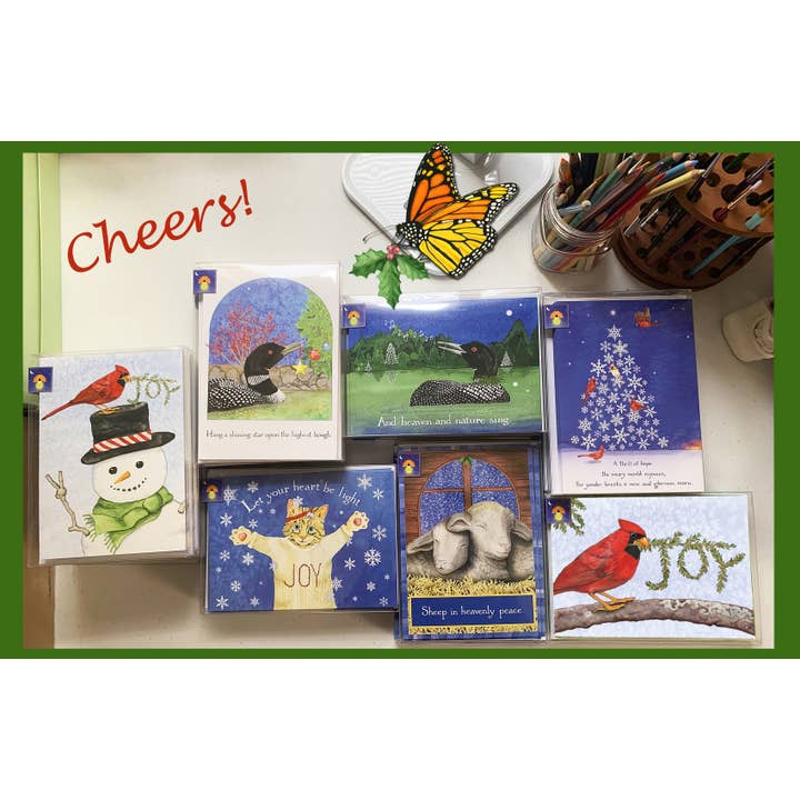 Firefly Sky Design - Wholesale Season's Greetings Card - NEW! Shining Star Loon Holiday Card4