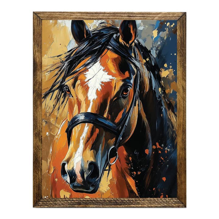 TIMBERLAND FRAME MAJESTIC BROWN HORSE WITH WHITE MARK for wholesale by Jarmz Designs