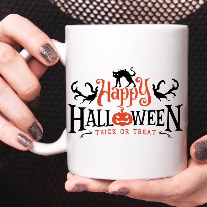 Happy Halloween cup spice latte goth style trick or treat for wholesale by Kutuleras