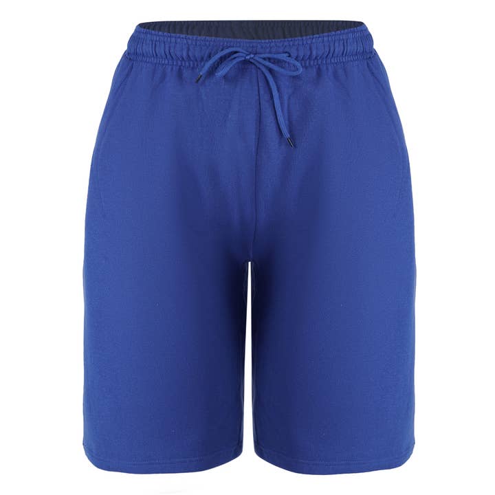 Unisex-Shorts aus Fleece in Königsblau für den Großhandel von WASTEWEAR