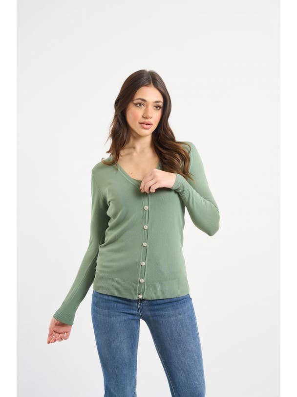 Indomina Italy - Wholesale Cardigan - Women's - Cardigan with Jewel Buttons4