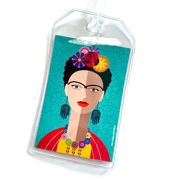 Etiqueta de bagagem de vinil Frida Kahlo por atacado de The Art of Pamela Joy Trow