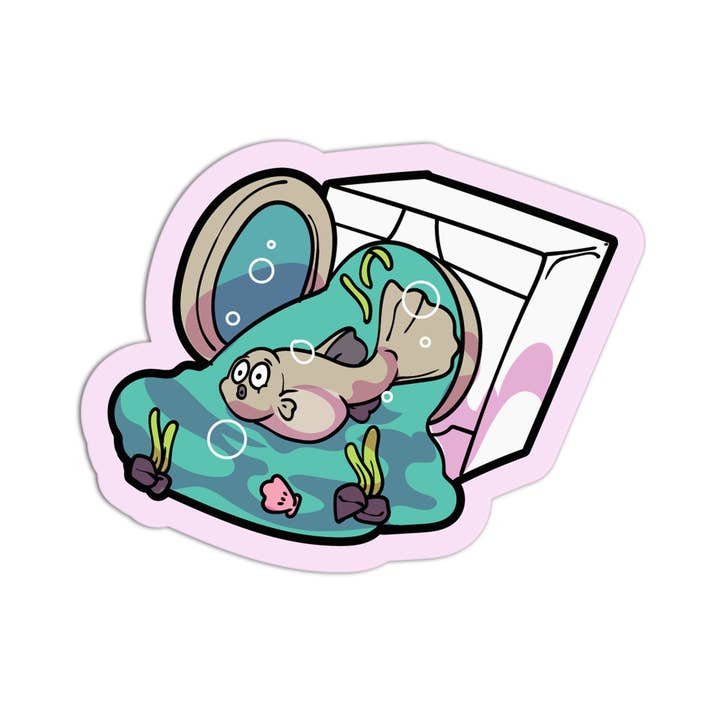 Gestructureerde aquariumstickers met modderkruiper (Laundry Loach) voor wholesale door Girls Printing House