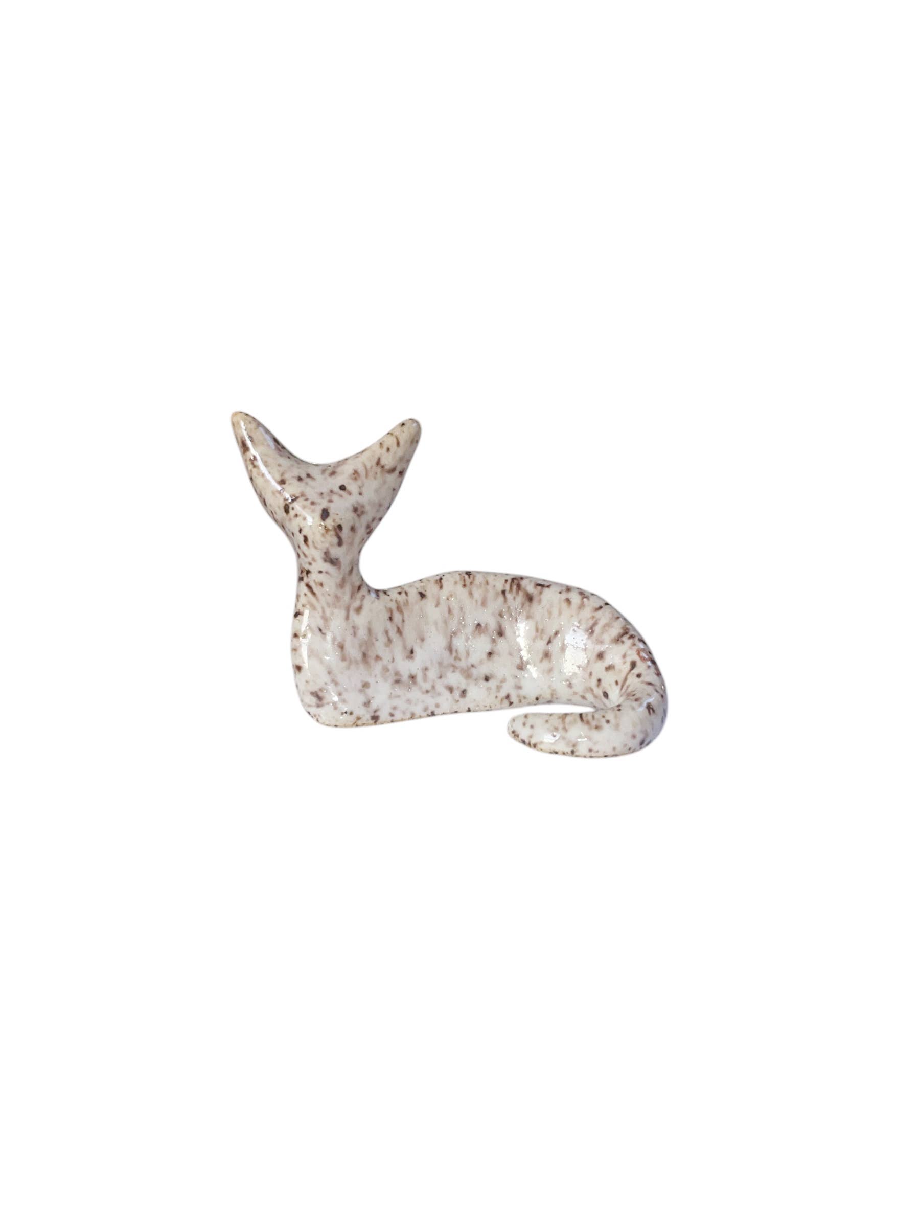 Magic World Girl - Wholesale Decorative Figurine - Magic World Girl - Speckled Ceramic Cat3