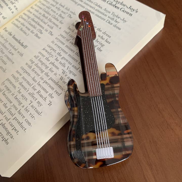 SoapElenGlen - Wholesale Hair Clip - Women's - Stylish Acetate Guitar Hair Claw, Musical Hair Accessory2