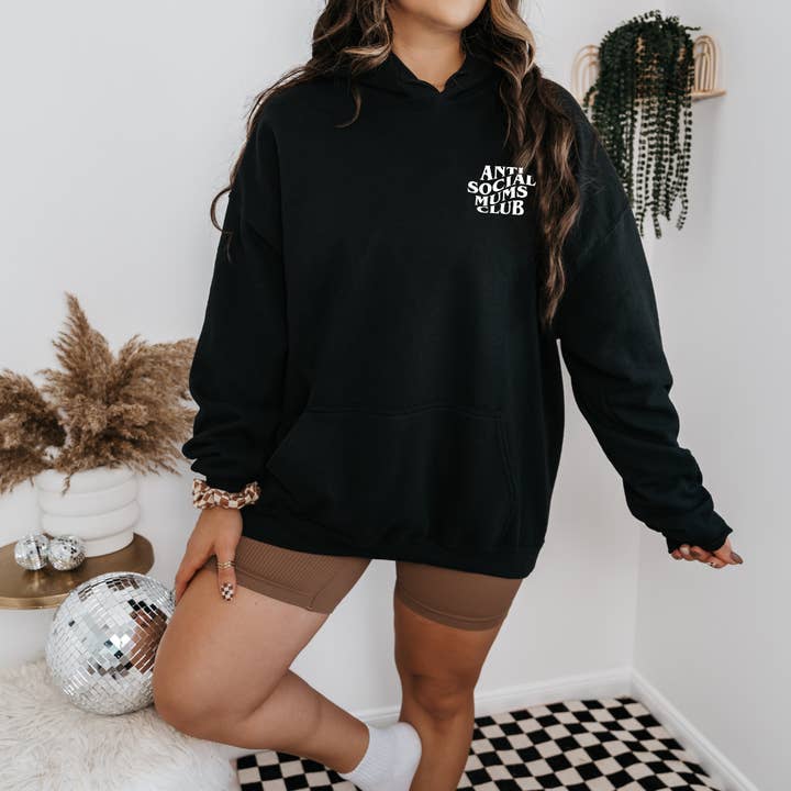 ANTI SOCIAL MUMS CLUB HOODY for wholesale by Vintage Rebels