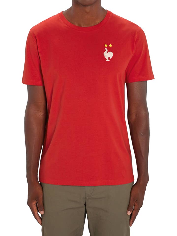 Broderet Rooster Tee Shirt for engroshandel hos Foot Dimanche