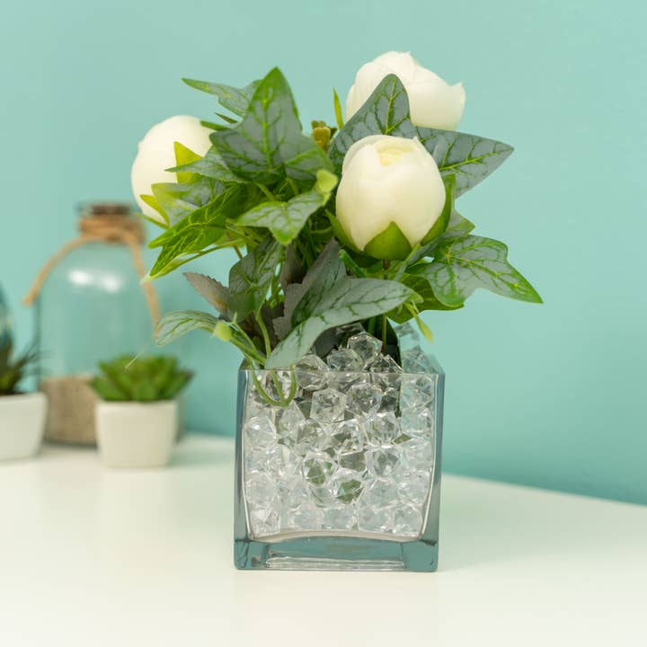 Portofino International Trading, USA - Wholesale Vase - 4 Inch Square Clear Glass Vase8