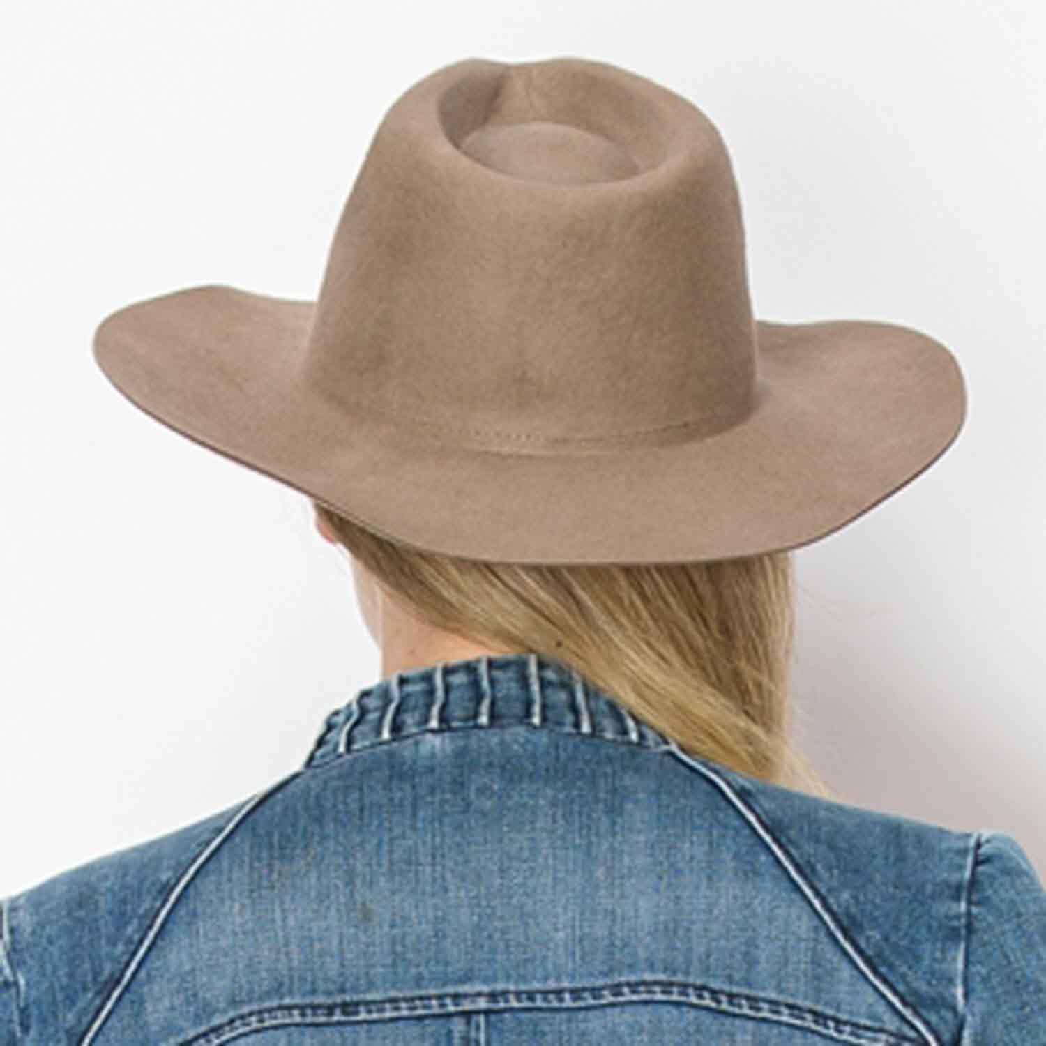 One and Only Accessories - Wholesale Fedora - Women's - Stiff brim  Australian Rancher  wool Hat (Copy)11