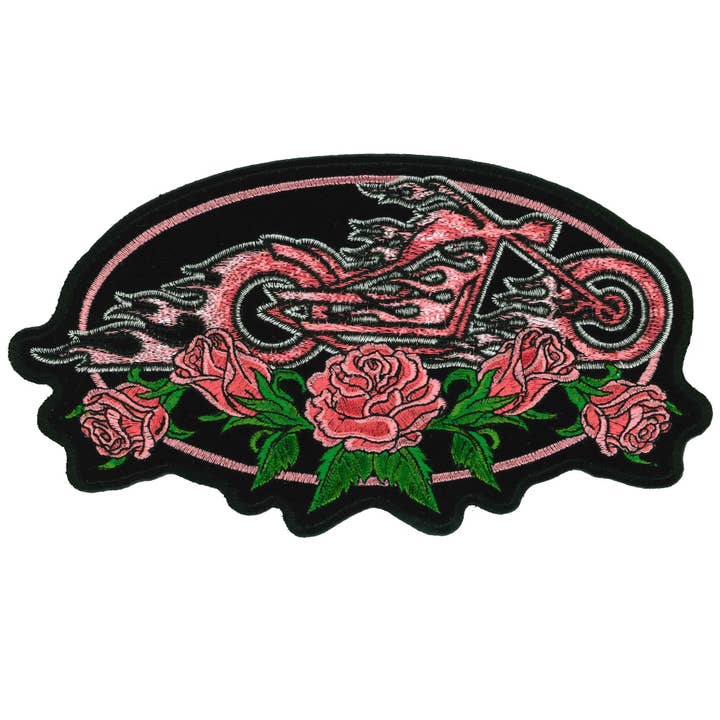 Hot Leathers Rose Oval 5" Patch for engroshandel hos Hot Leathers