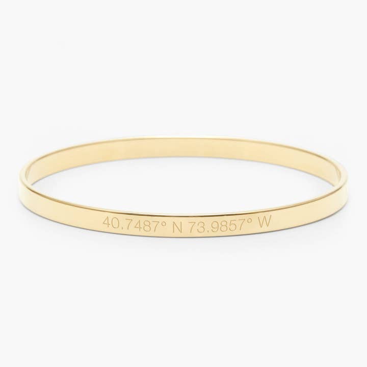 Coordinate Thin Bangle Bracelet for wholesale by Brook & York