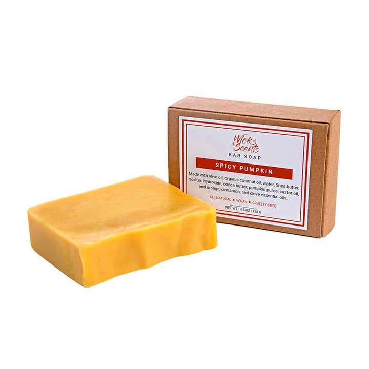 Wicks + Scents – Großhandel Feste Seife – Spicy Pumpkin Bar Soap - ganz natürlich, vegan und tierversuchsfrei