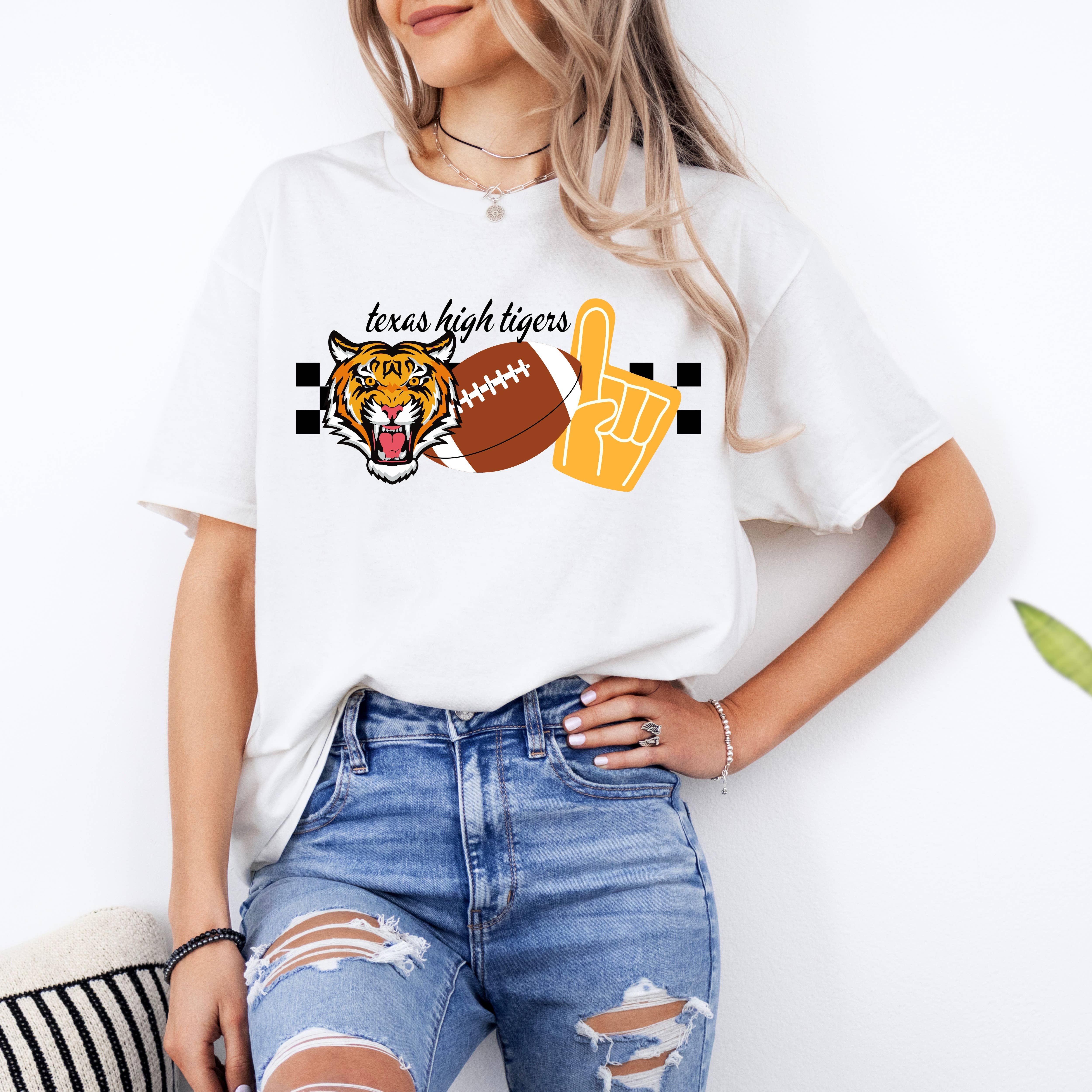 Friday Night Wives - Venta al por mayor Camiseta estampada - Mujer - Camiseta personalizada del equipo de fútbol | Camiseta School Mascot Hometown3