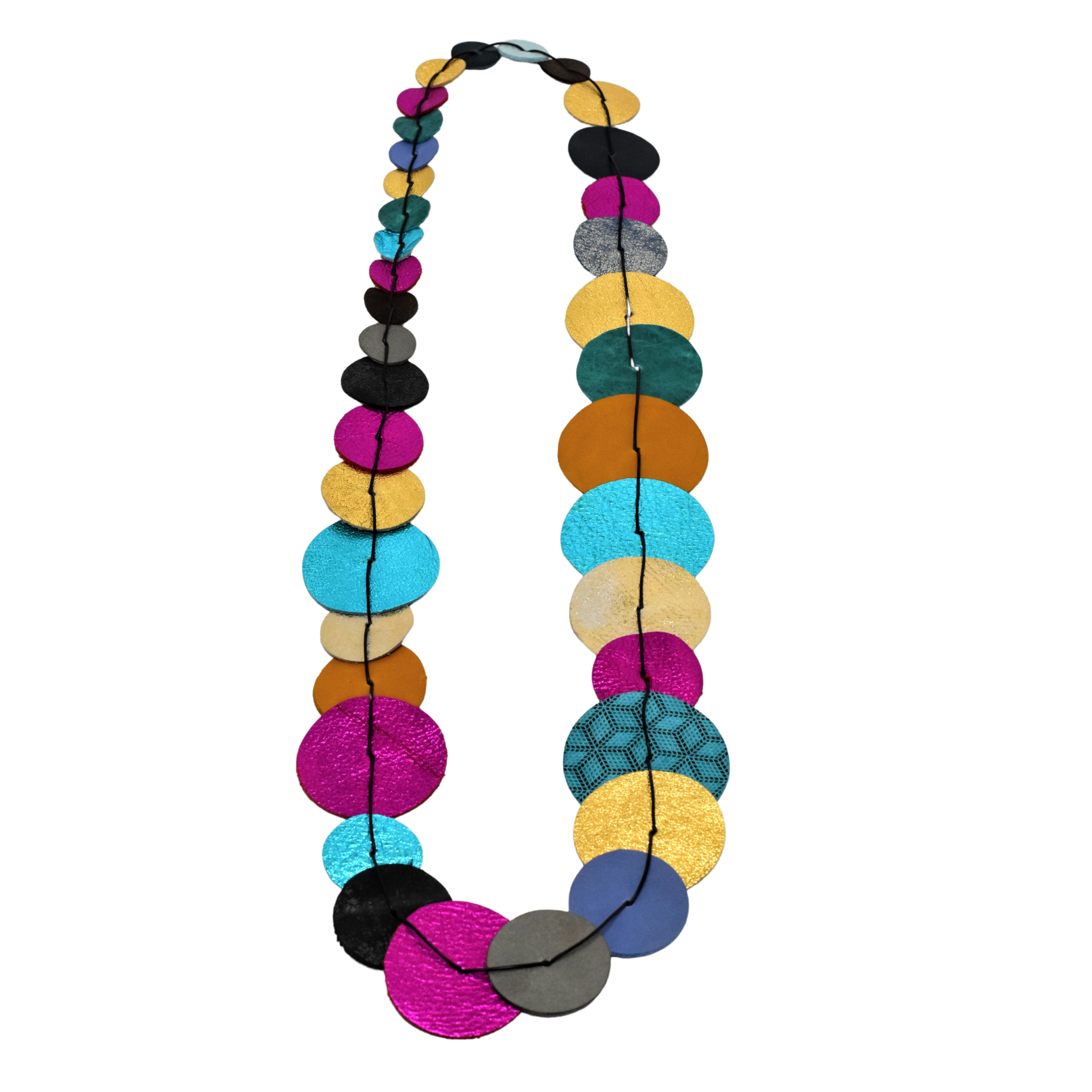 Pattern Gems - Wholesale Bib Necklace - Sand Necklace in Multicolor1