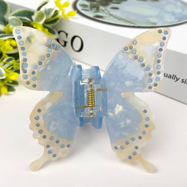 TheDivaSoap - Wholesale Hair Clip - Women's - Acetate Rhinestone Butterfly Hair Clip