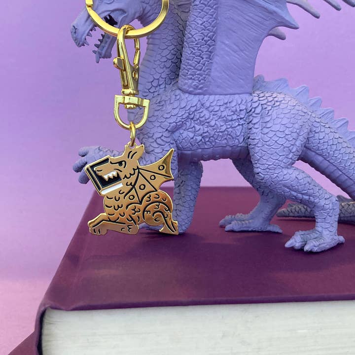 Rather Keen - Wholesale Keychain - Women's - Book Dragon keychain + bag charm2