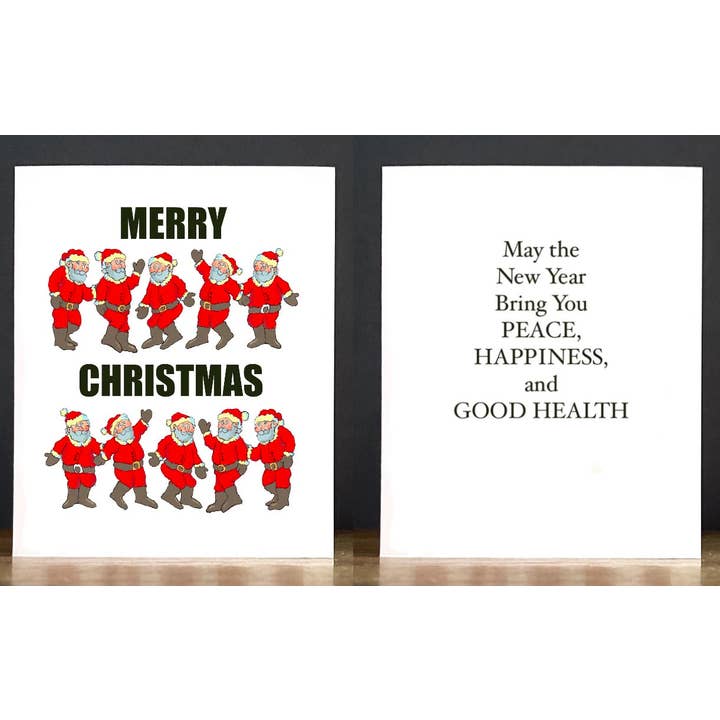 Christmas: Chorus Line of Santas for wholesale by Cards by Charlot