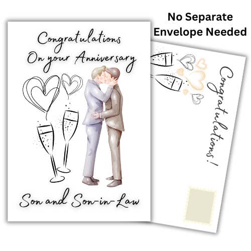 Son and Son-in-Law Anniversary Card for wholesale by Bare Cards
