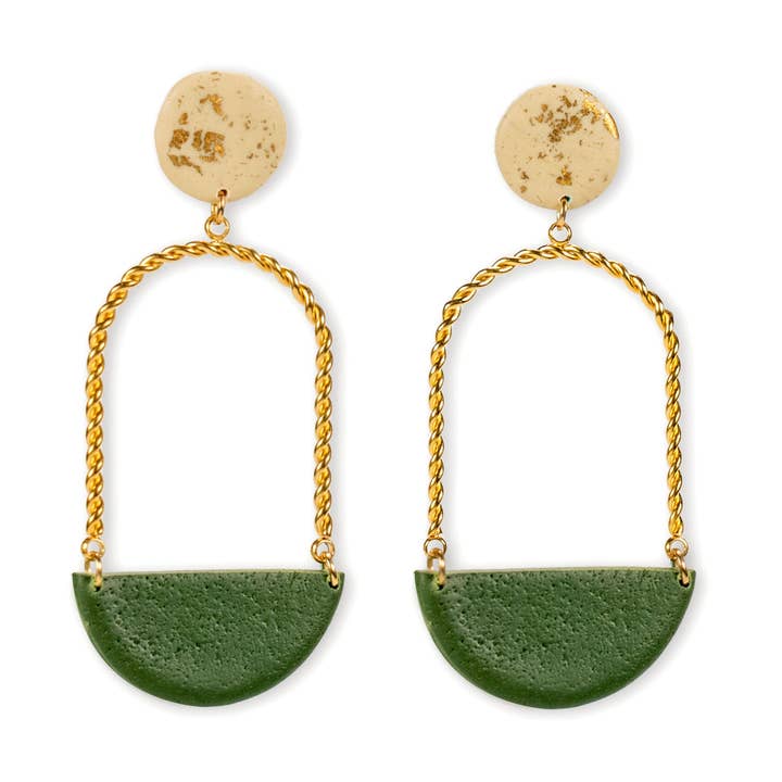 Earth Spring Clay Earrings for wholesale by Eden Jewelry