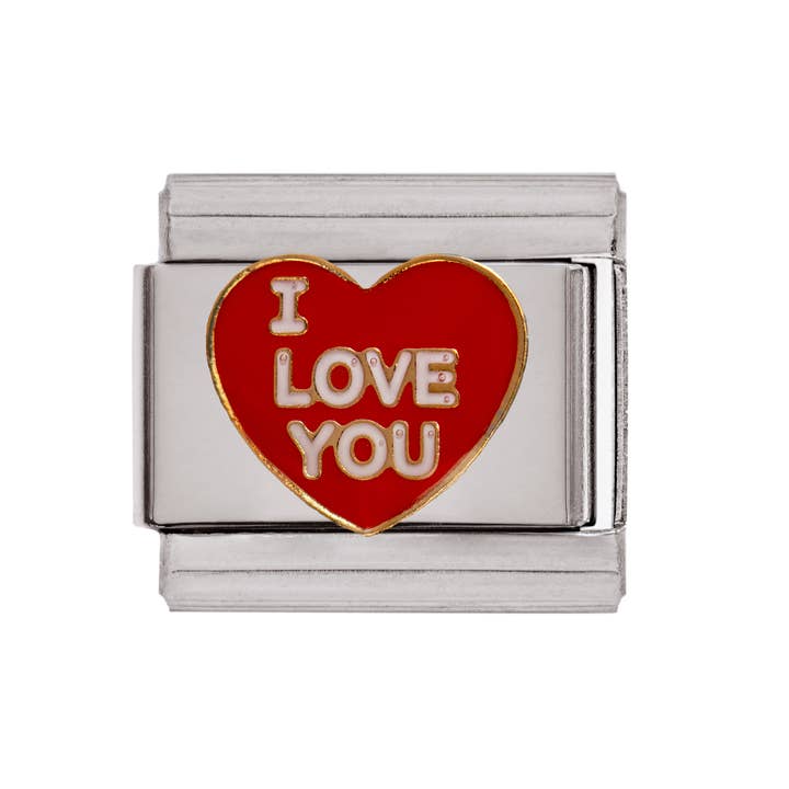 I love You Heart Italian Charm for wholesale by Niche Charms