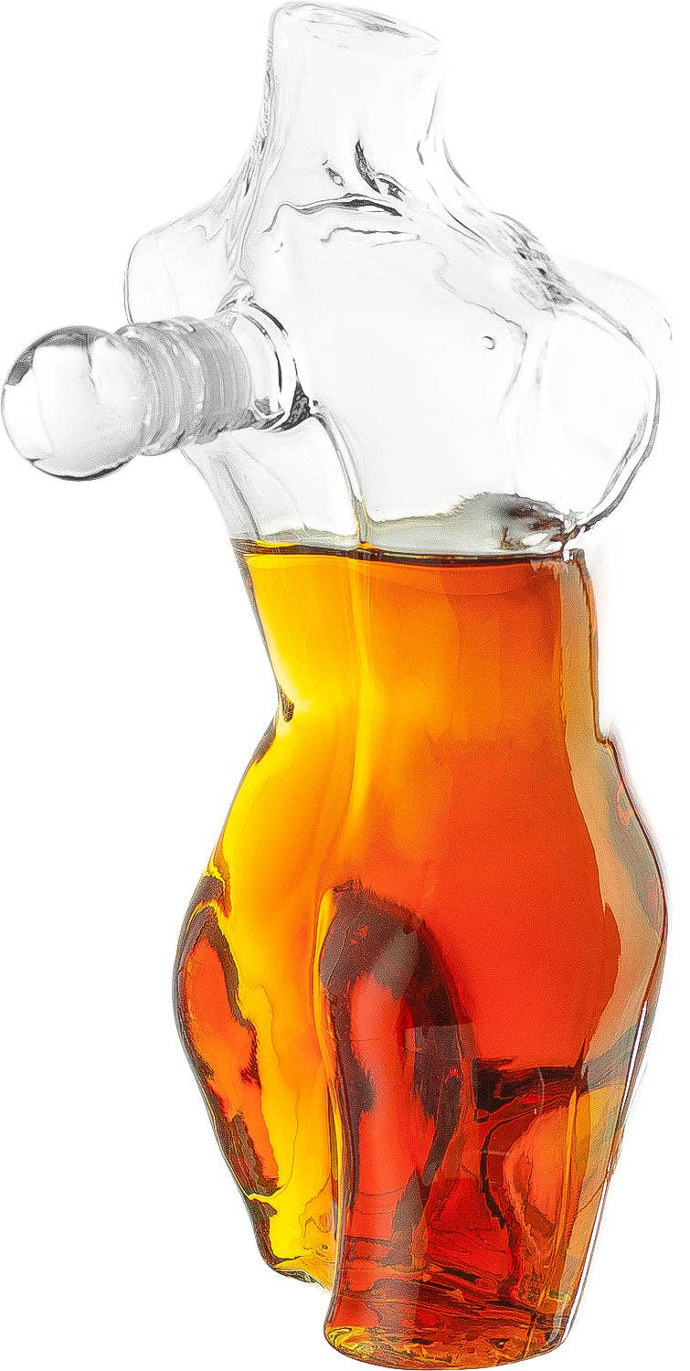 The Wine Savant /  Khen Glassware - Wholesale Decanter - Lady Body Sculpture Whiskey Wine Decanter2