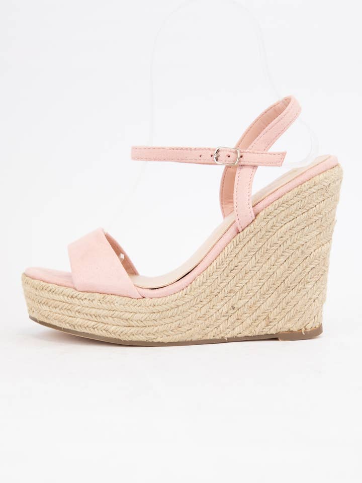 BLUSH ROCIO-1 PINK CHUNKY PLATFORM ESPADRILLES WEDGE for wholesale on Faire3