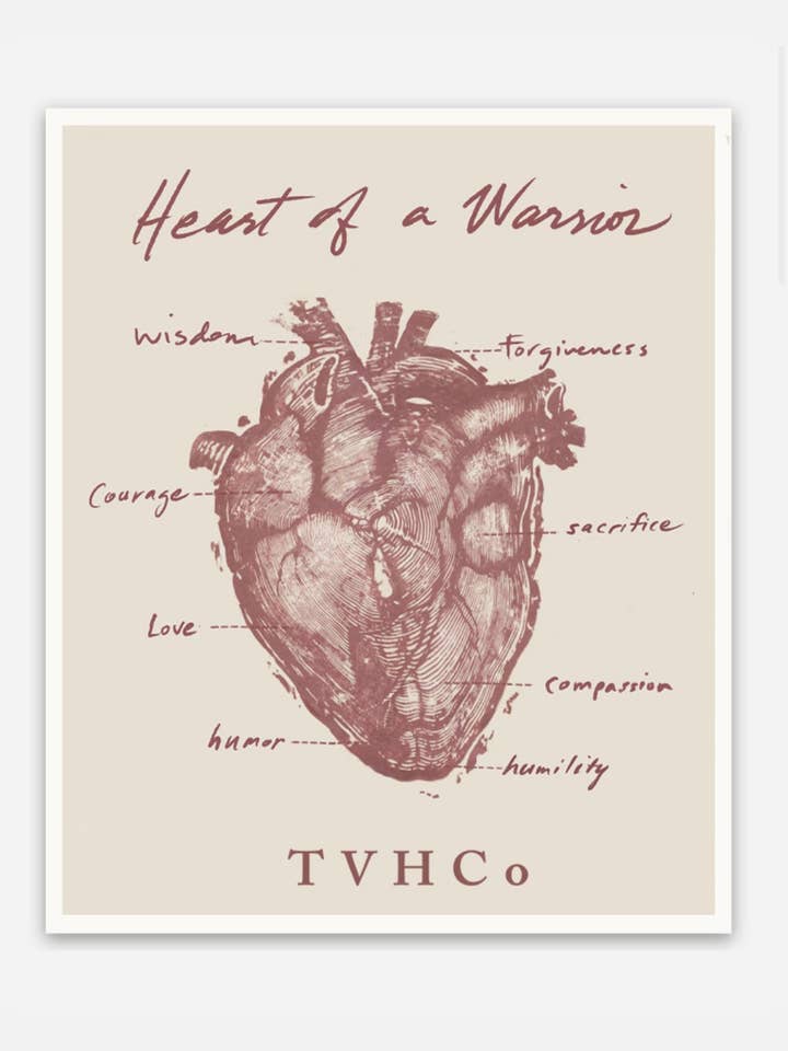 Autocollant Cœur de guerrier pour la vente par Thunder Voice Hat Co.