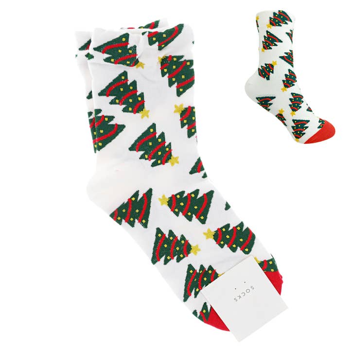 SP Sophia Collection - Wholesale Socks - Women's - Adult Size Christmas Themed Cotton Knit Socks