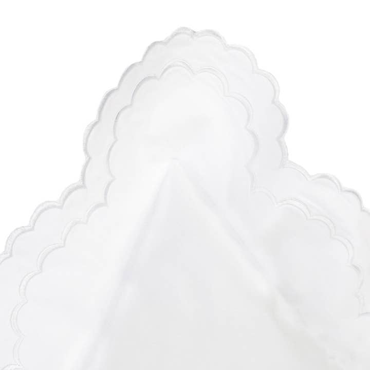 Mélange Home - Wholesale Duvet Cover - Double Scallop Embroidered Cotton Percale Duvet Cover Set