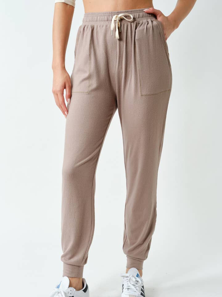 Brushed Hacci Lounge Joggers for wholesale by Mono B