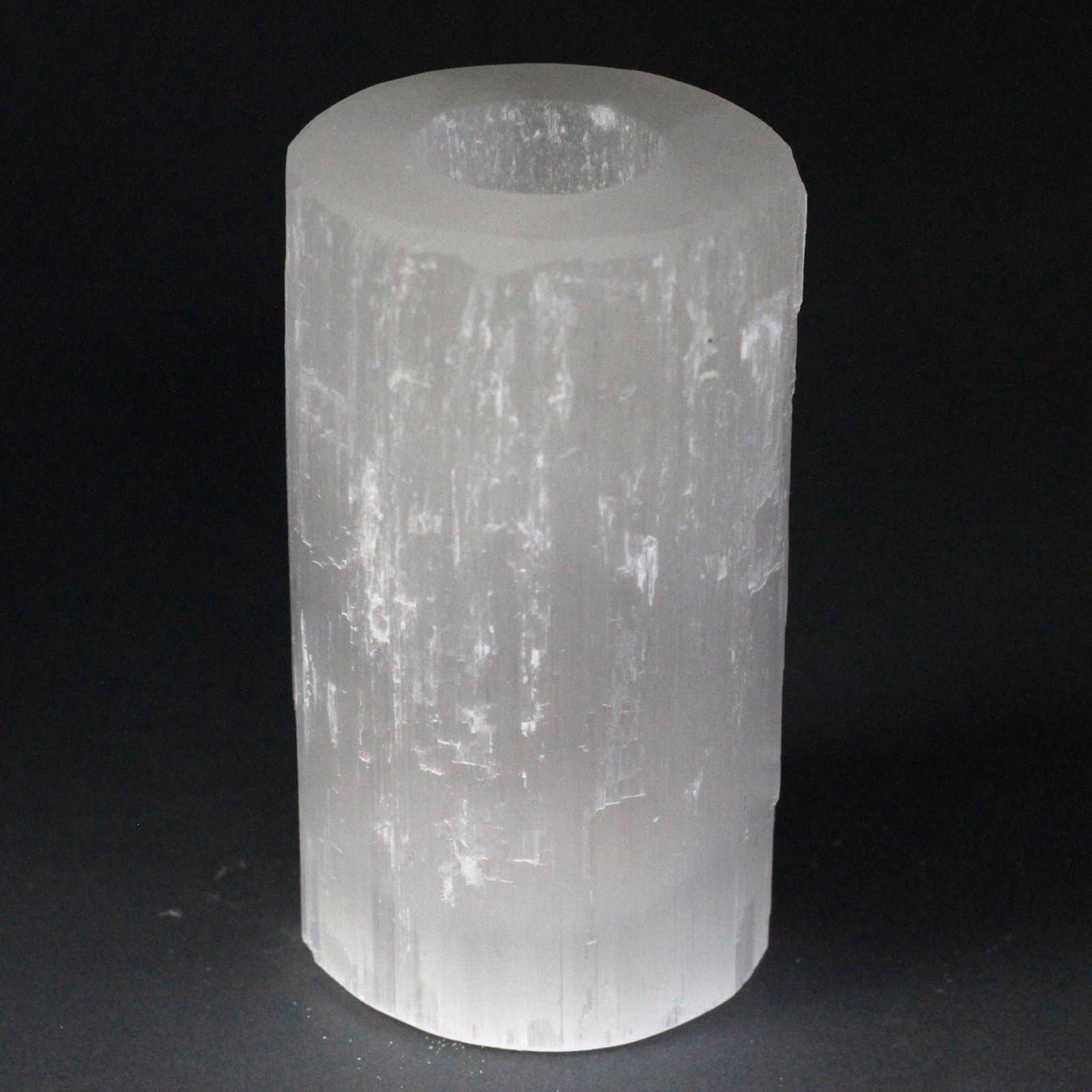 AWGifts Europe - Wholesale Candle Holder - SelCH-04 - Selenite Cylinder Candle Holder - 15 cm0