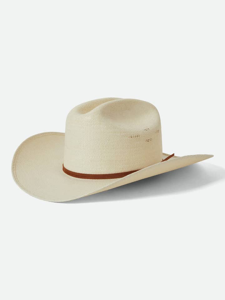Laredo Straw Cowboy Hat - Bone for wholesale by Brixton