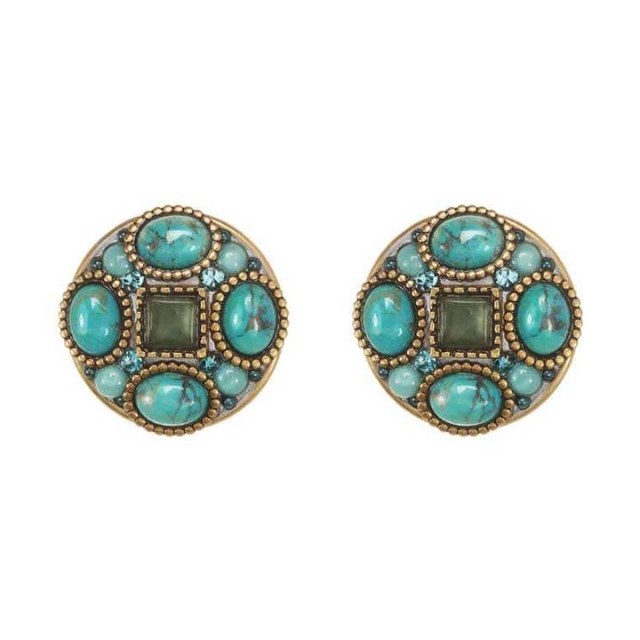Nile Circle Post Earrings for wholesale by Michal Golan Jewelry
