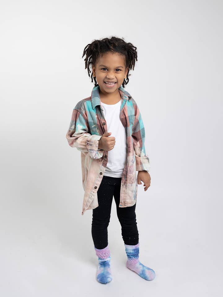 Child Bleach Dye Flannel Shirt for wholesale by To Tie-Dye for Clothing