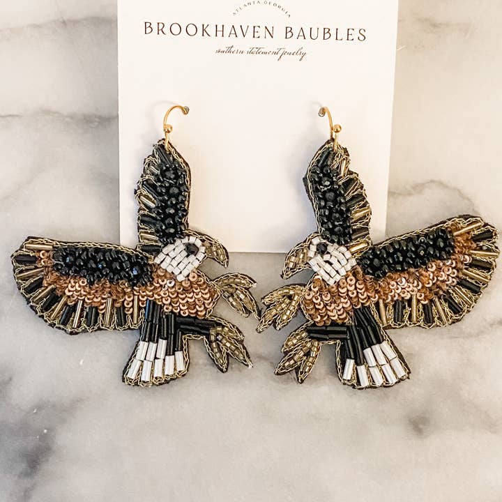 Brookhaven Baubles - Wholesale Dangle Earrings - Flying Eagle Beaded Statement Earrings for Her1