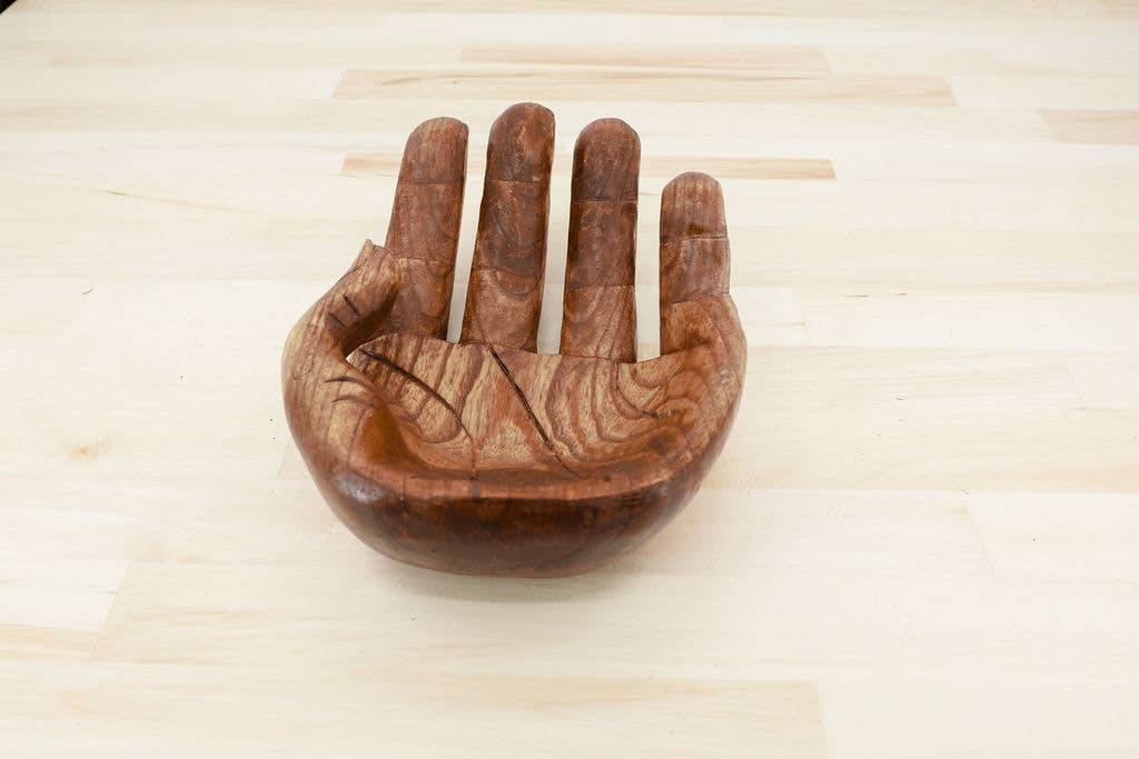 Gitzell FairTrade - Wholesale Decorative Tabletop Object - Wooden Helping Hand, single1