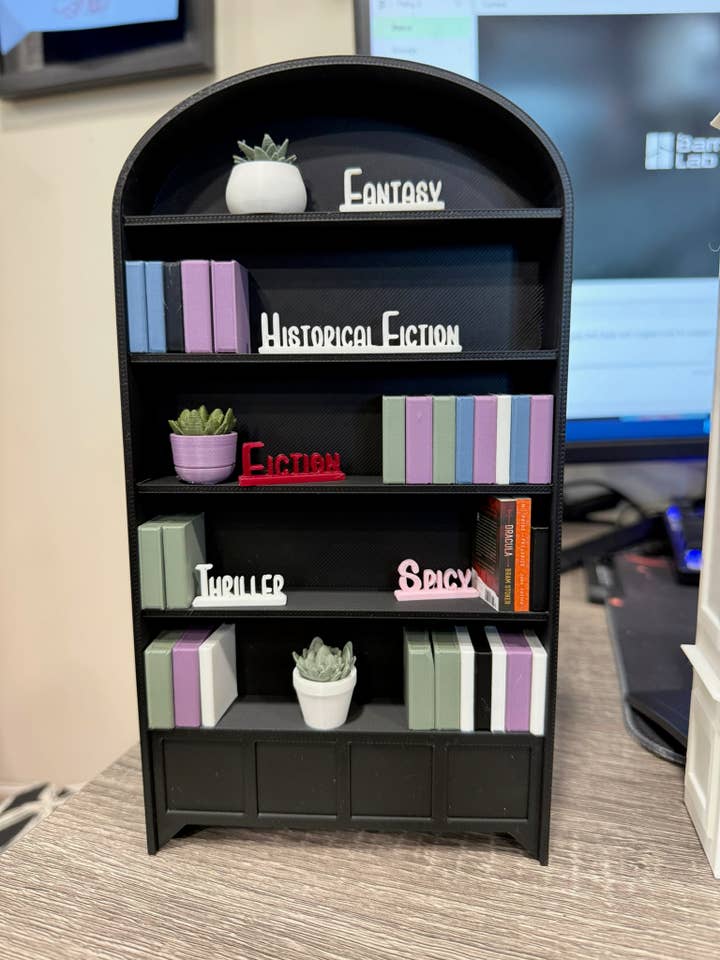 Estante de Livros Miniatura Impressa em 3D – Estante de Exposição à Escala 1:12 por atacado de Upstate Design Decor