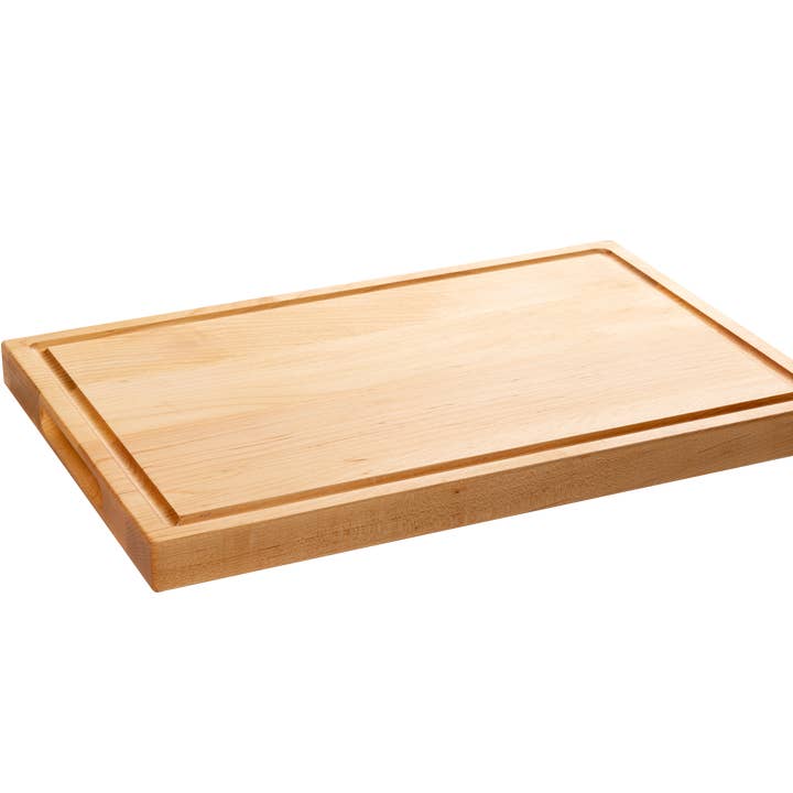 Érable - Bloc de boucher avec rainure à jus, 18 po x 12 po x 1 1/4 po pour la vente par Wood Hill Boards Inc