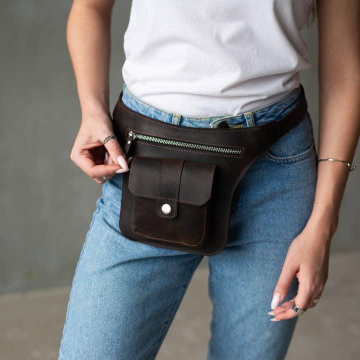 Bolsa de couro para quadril por atacado de Pikore