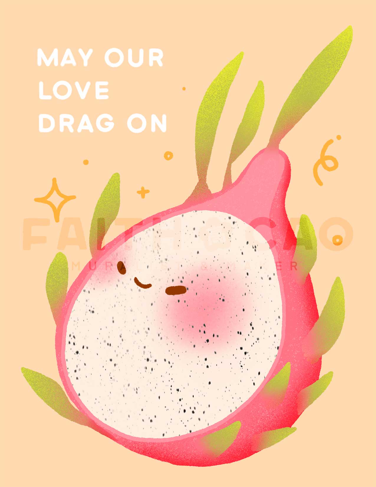 Caoculator - Wholesale Love Card - Dragon fruit Card1