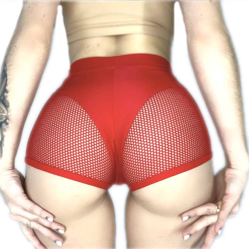 Tourtiwi - Wholesale Athletic Shorts - Women's - Sexy Belly Contracting Hip Mesh Yoga Shorts1
