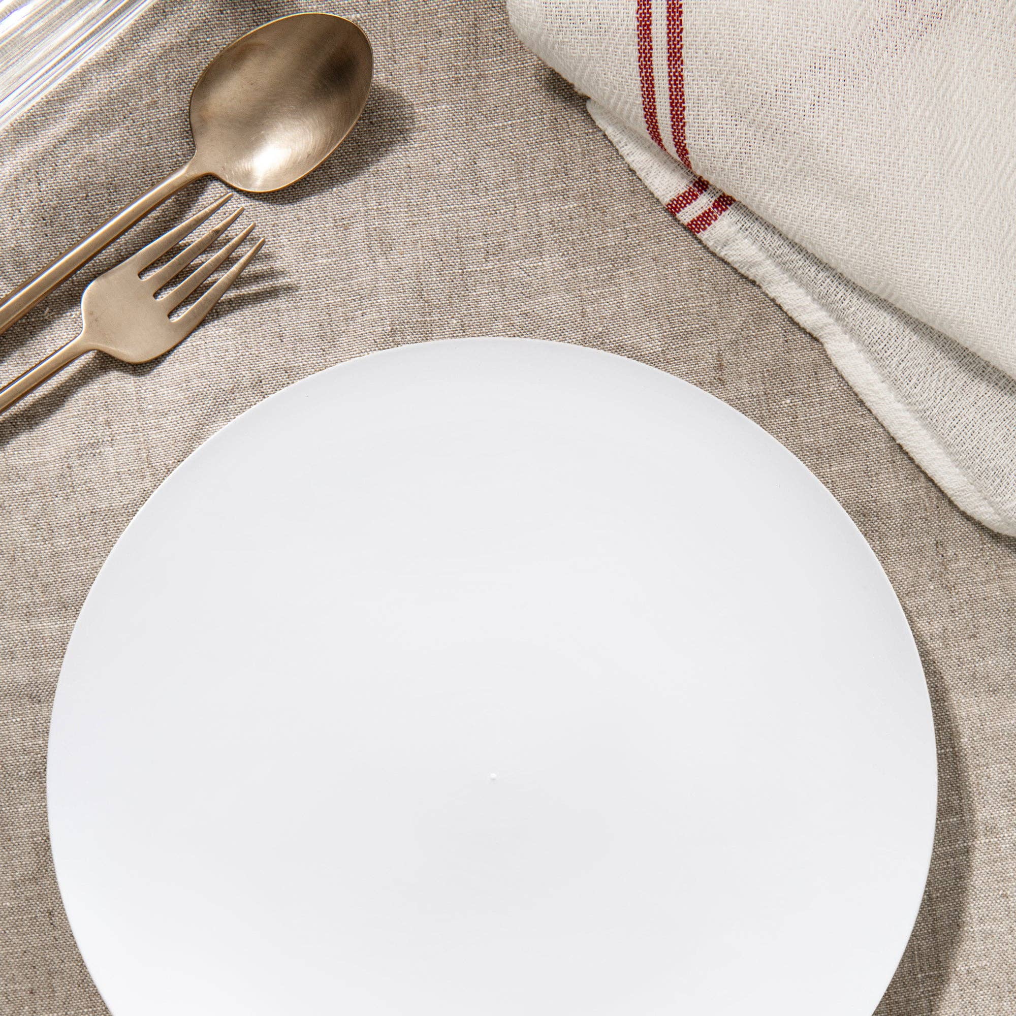 Smarty had a Party - Wholesale Disposable Plate - 10.25" White Organic Round Plastic Dinner Plates - 10 pcs8