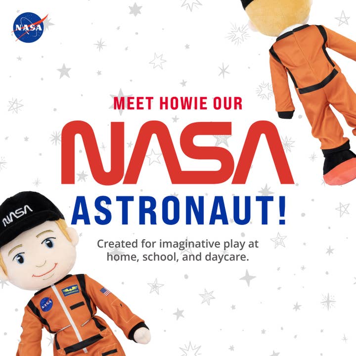 OrangeOnions - Wholesale Stuffed/Plush Toy - Kids & Baby - NASA Astronaut Howie 14" Stuffed Plush Figure 2