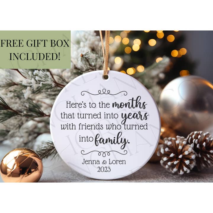 Personalized Best Friend Christmas Ornament for wholesale by Enchanted Shores Co