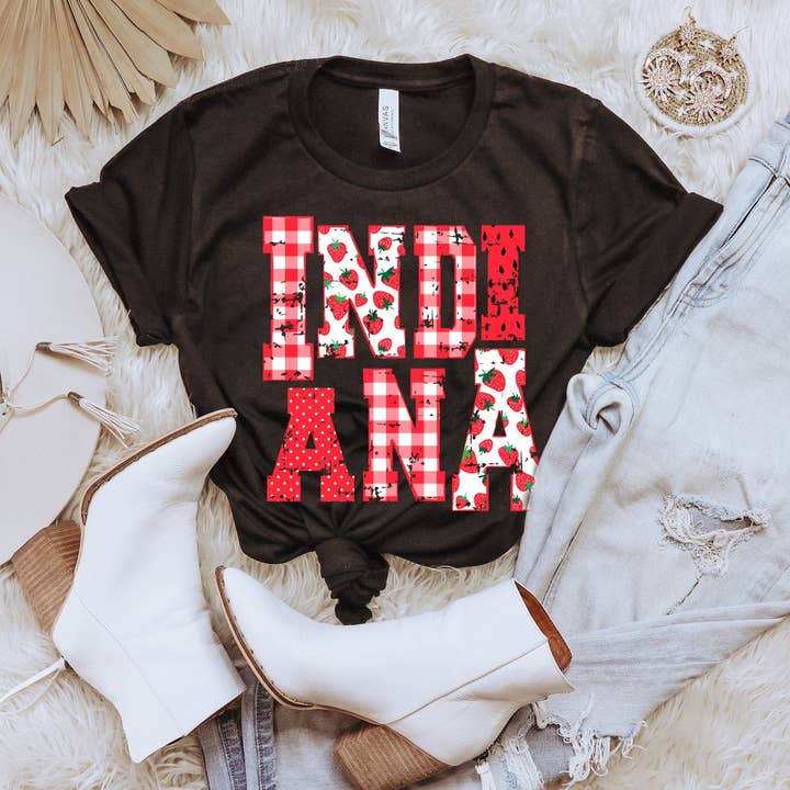 Transfers By Jess - Wholesale Sublimation Transfer - Indiana Strawberry DTF Transfers DTF2234