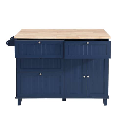 Blue Farmhouse Kitchen Island Set for wholesale on Faire9
